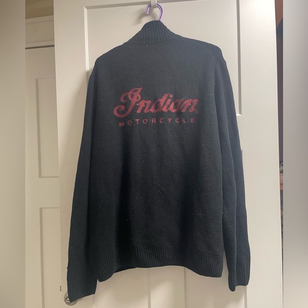 Indian Motorcycle Lucky Brand Knit Zip Up Sweater
